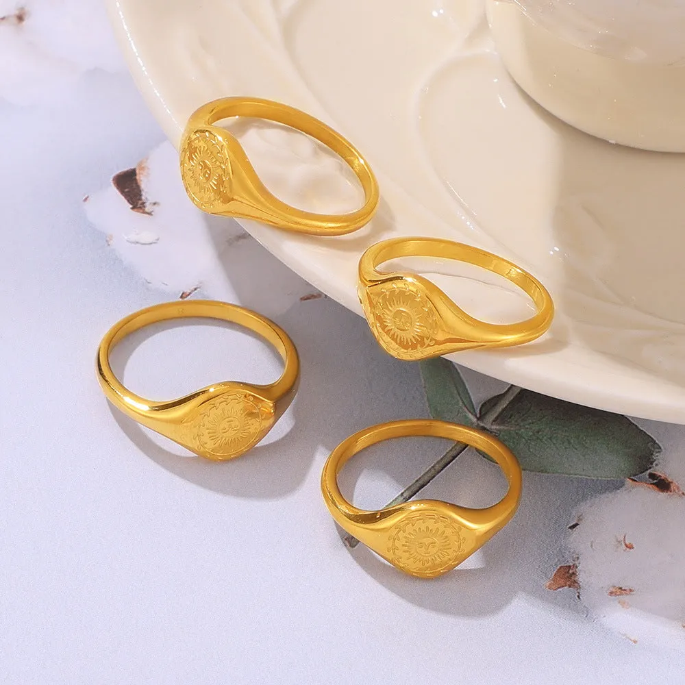 18K Gold-Plated Sun Ring