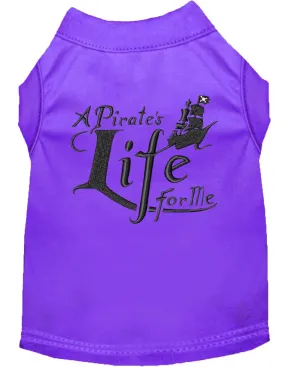 A Pirate's Life Embroidered Dog Shirt Purple Xl (16)