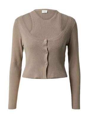 Abercrombie & Fitch Knitted Cardigan, Light Brown