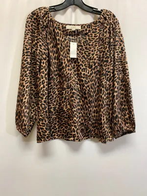 Animal Print Top Long Sleeve Loft, Size M