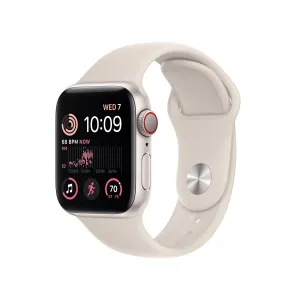 Apple Watch SE GPS   Cellular 40mm Starlight Aluminium Case with Starlight Sport Band - Regular