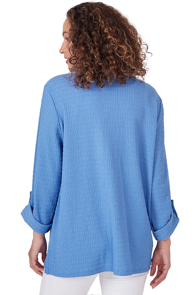 Bali Blue Button-Front Shirt