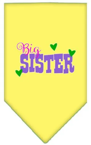 Big Sister Screen Print Bandana Yellow Large