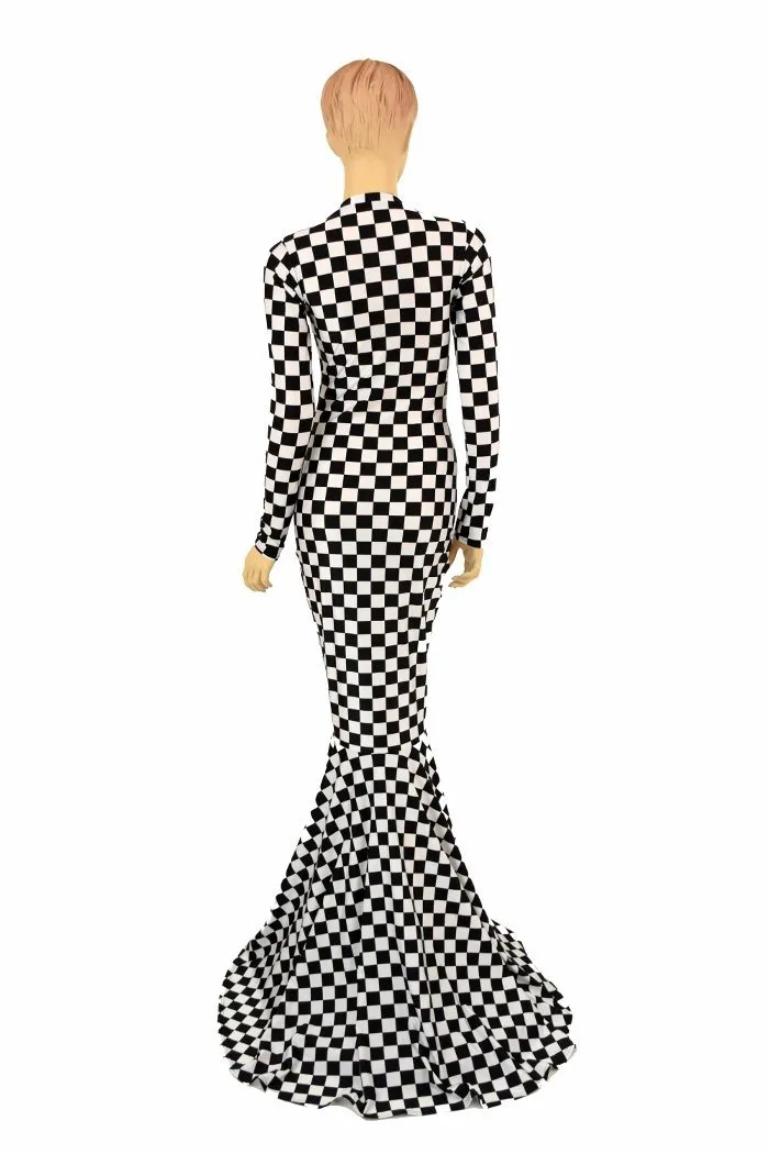 Black & White Checkered Gown