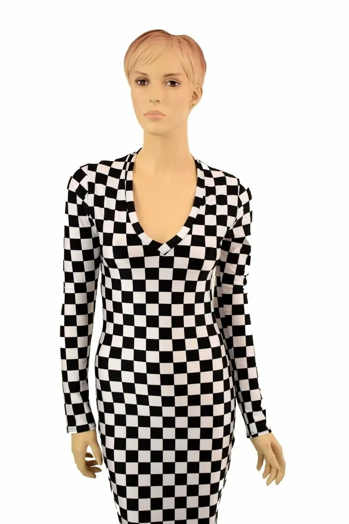 Black & White Checkered Gown