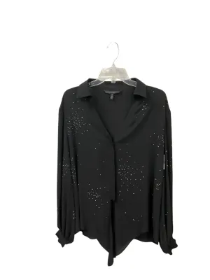 Blouse Long Sleeve By White House Black Market In Black, Size: M