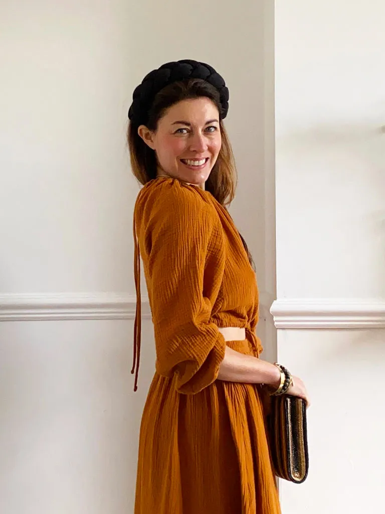 Cordelia Organic Cotton Top in Pecan by HANNAH BEAUMONT