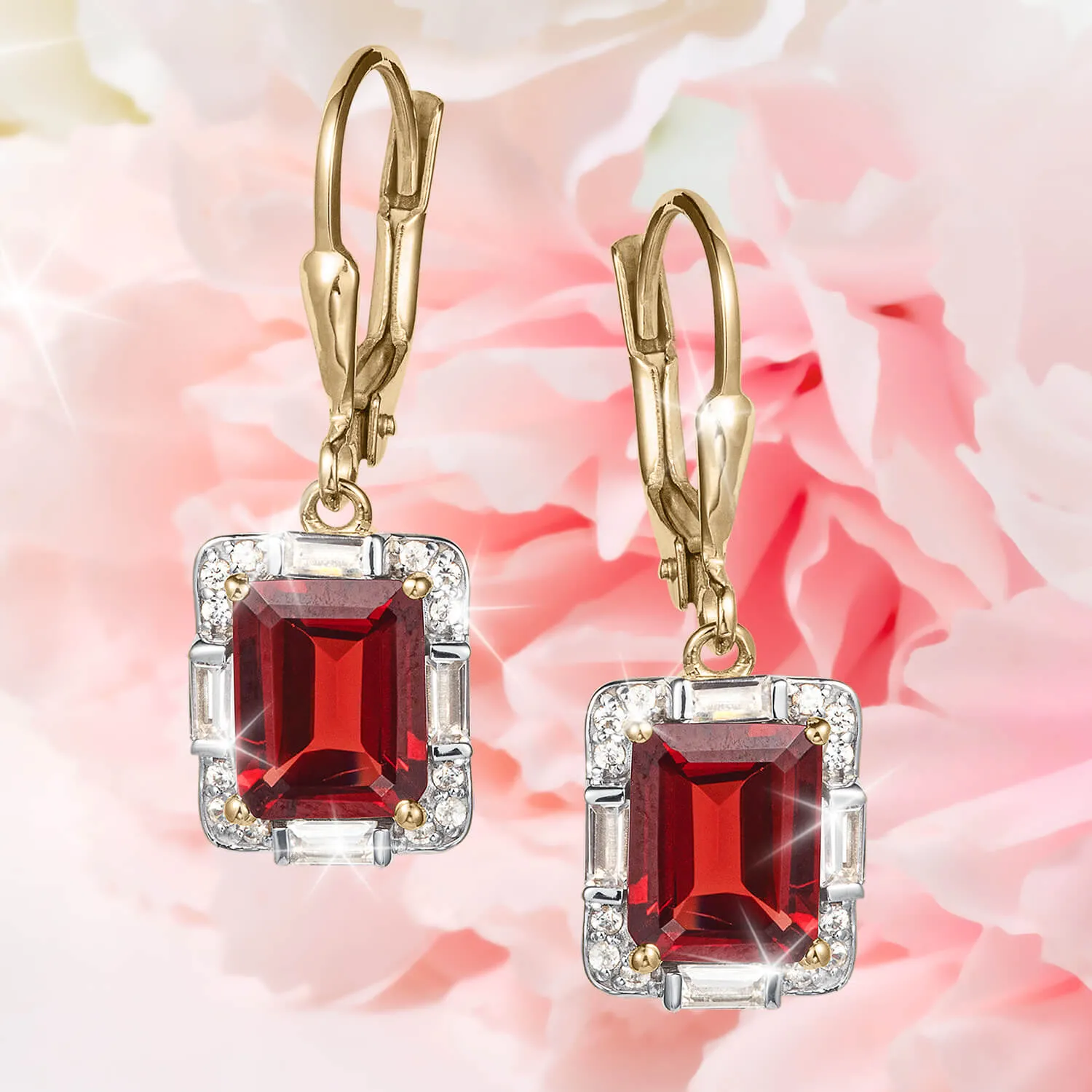 Crimson Paradise Garnet Earrings