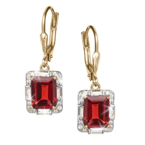 Crimson Paradise Garnet Earrings