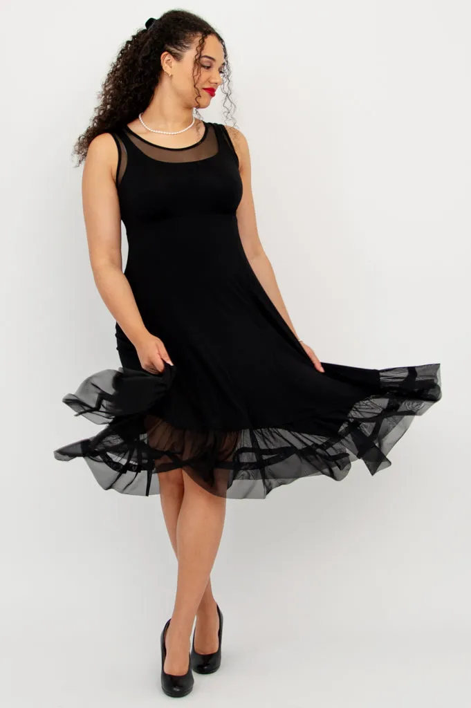 Danube Dress, Black, Bamboo