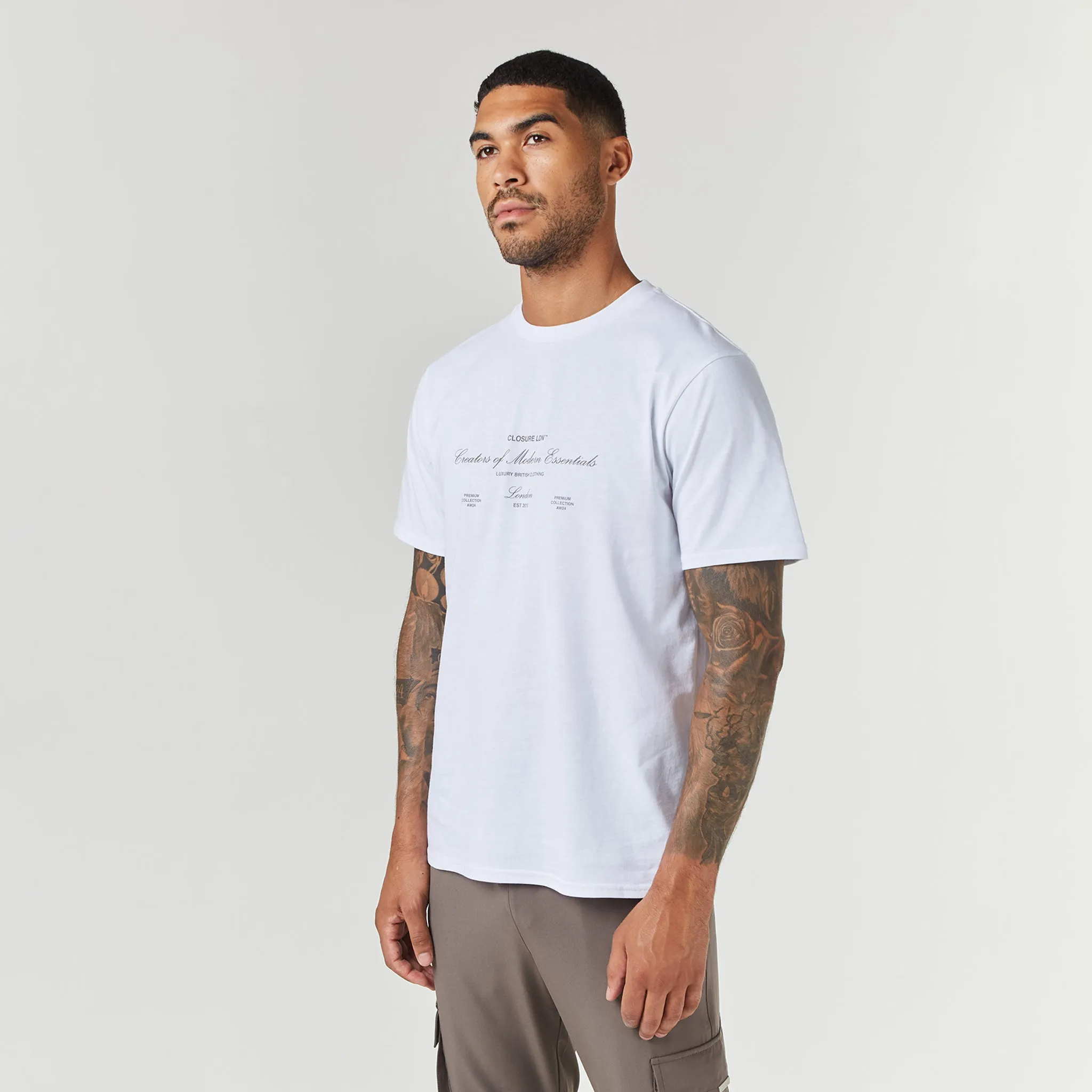 Deluxe Script T-Shirt | White