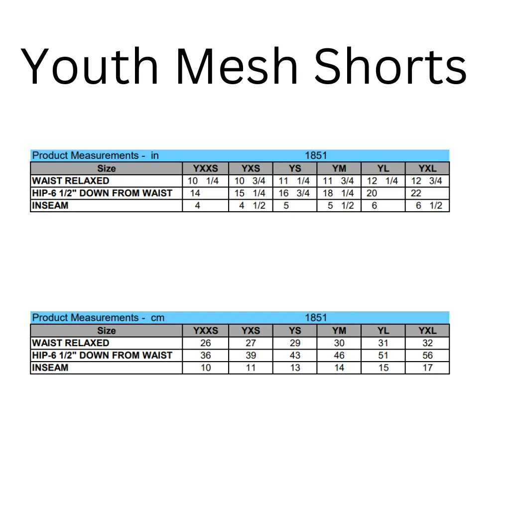 Discovery Ridge Elementary Youth and Adult Augusta Mesh Shorts