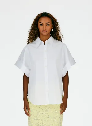 Eco Poplin Rolled Sleeve Shirt