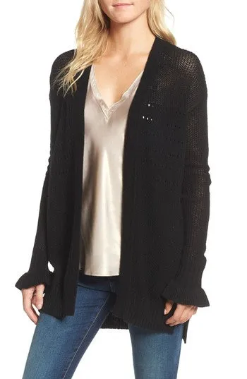 Ella Moss - Alysia Open Cardigan in Black