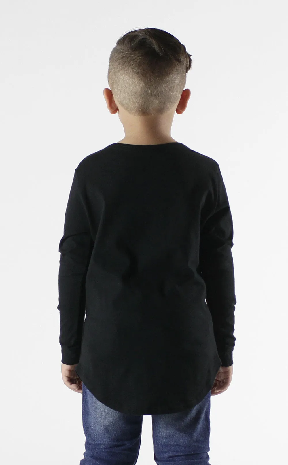 Entree Kids Hotline Bling Black Curved Hem Long Sleeve