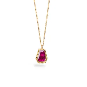 Geometric Petite Ruby Necklace