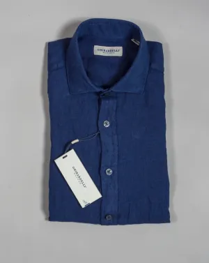 Ghirardelli Washed Linen Shirt / Blue