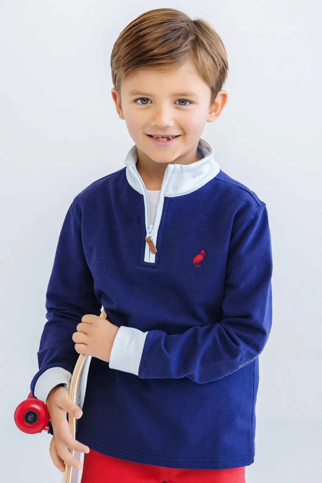 Hayword Half-Zip
Nantucket Navy With Buckhead Blue Trim & Richmond Red Stork