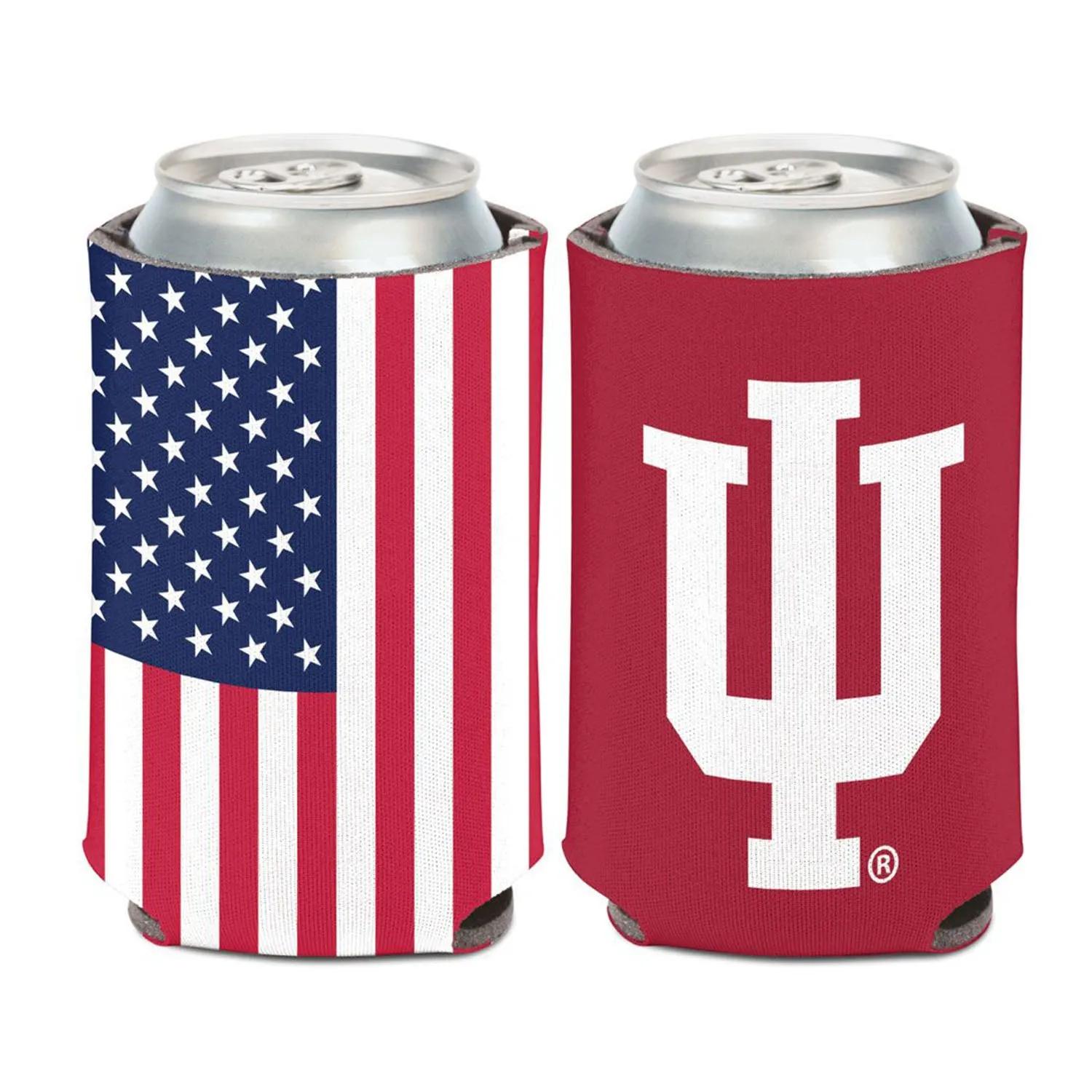 Indiana Hoosiers American Flag Primary Coozie