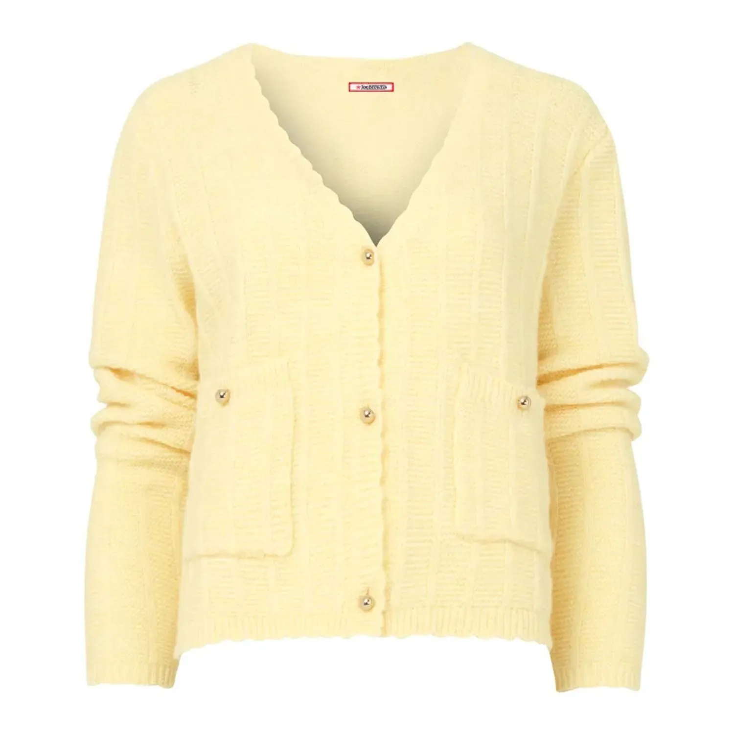 Joe Browns 16 Yellow Lula V-Neck Cardigan