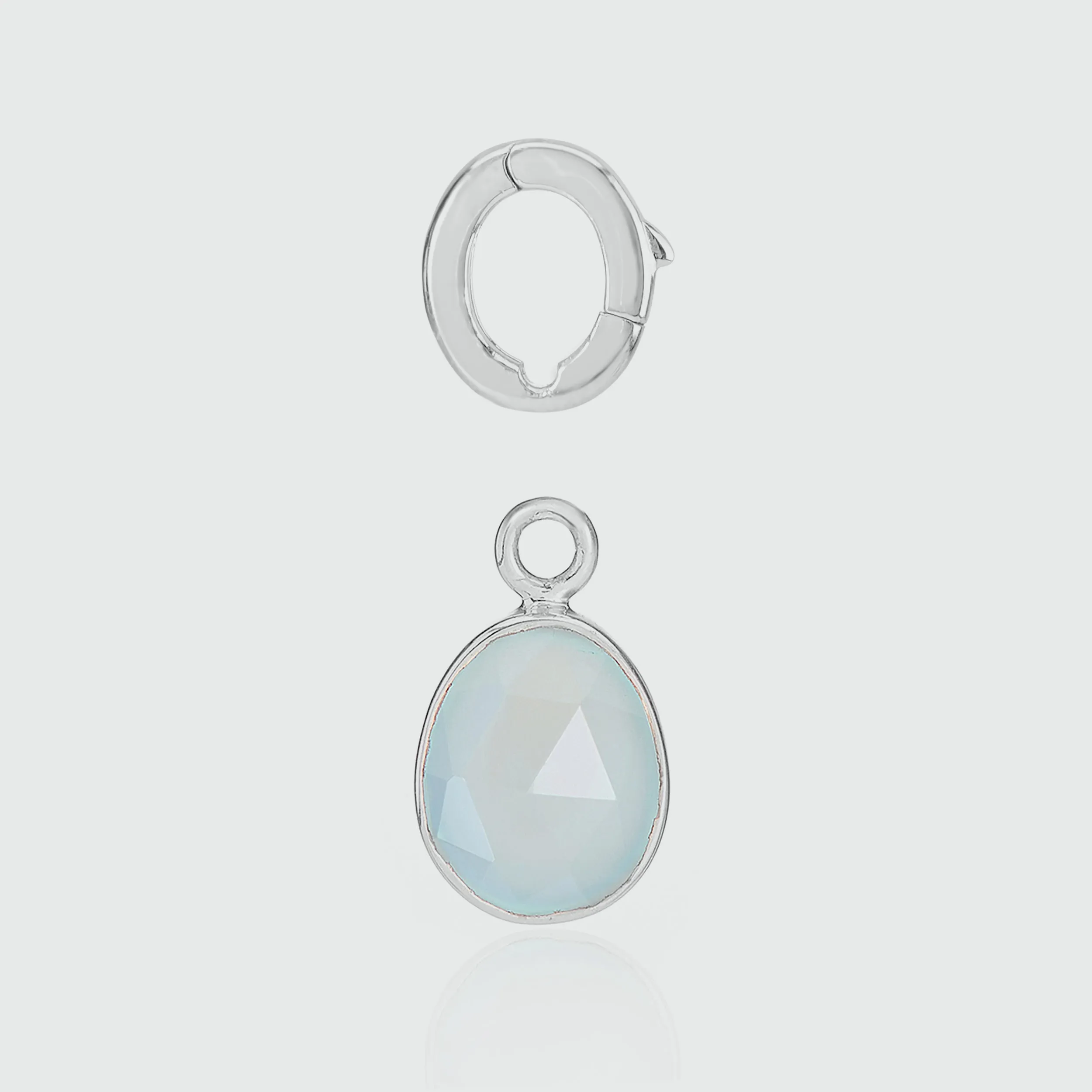 Manhattan Silver & Blue Topaz Interchangeable Gemstone Drops