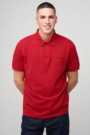 Men's Short Sleeve Polo Shirt - Crimson