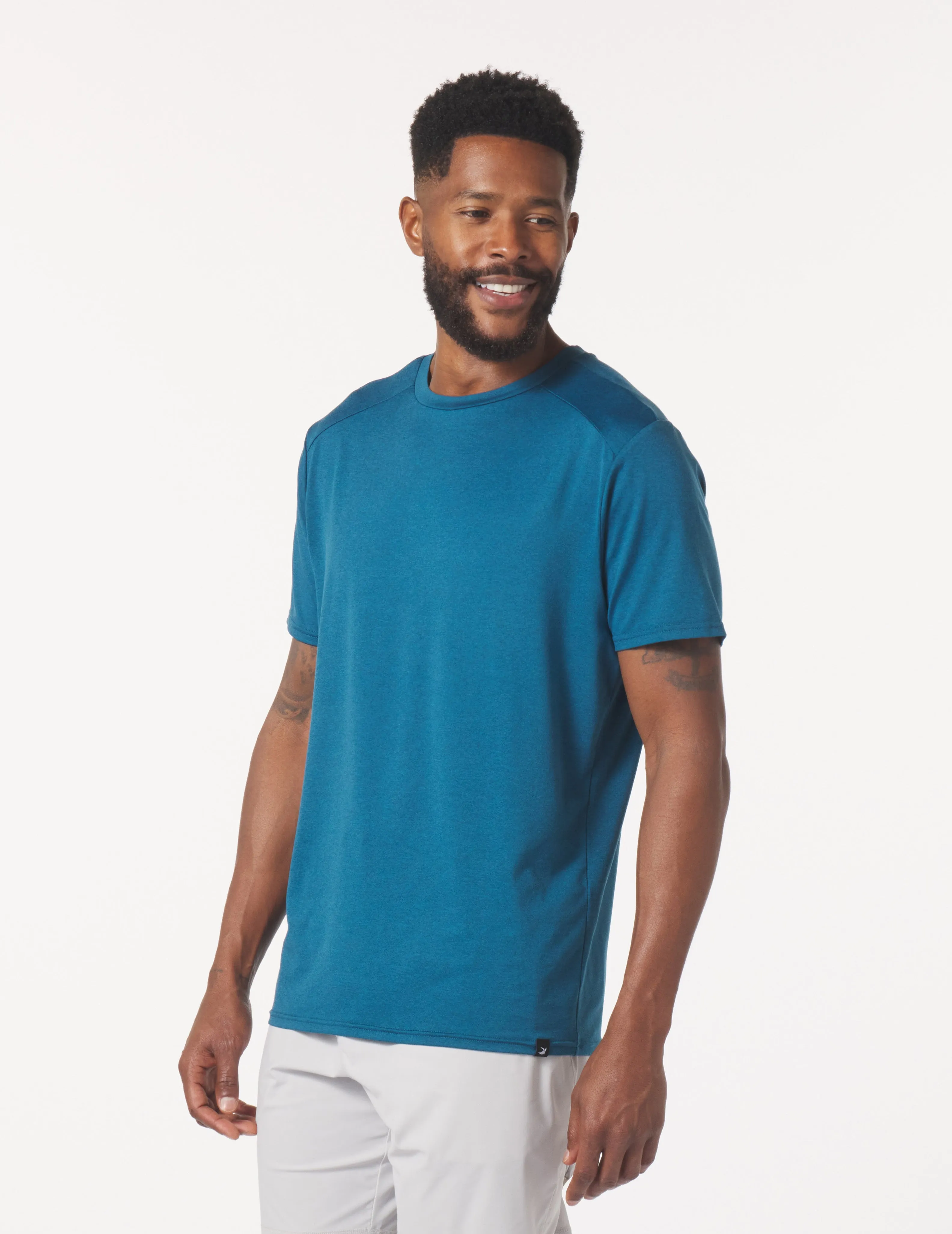 Salton Short Sleeve: Moroccan Blue Heather