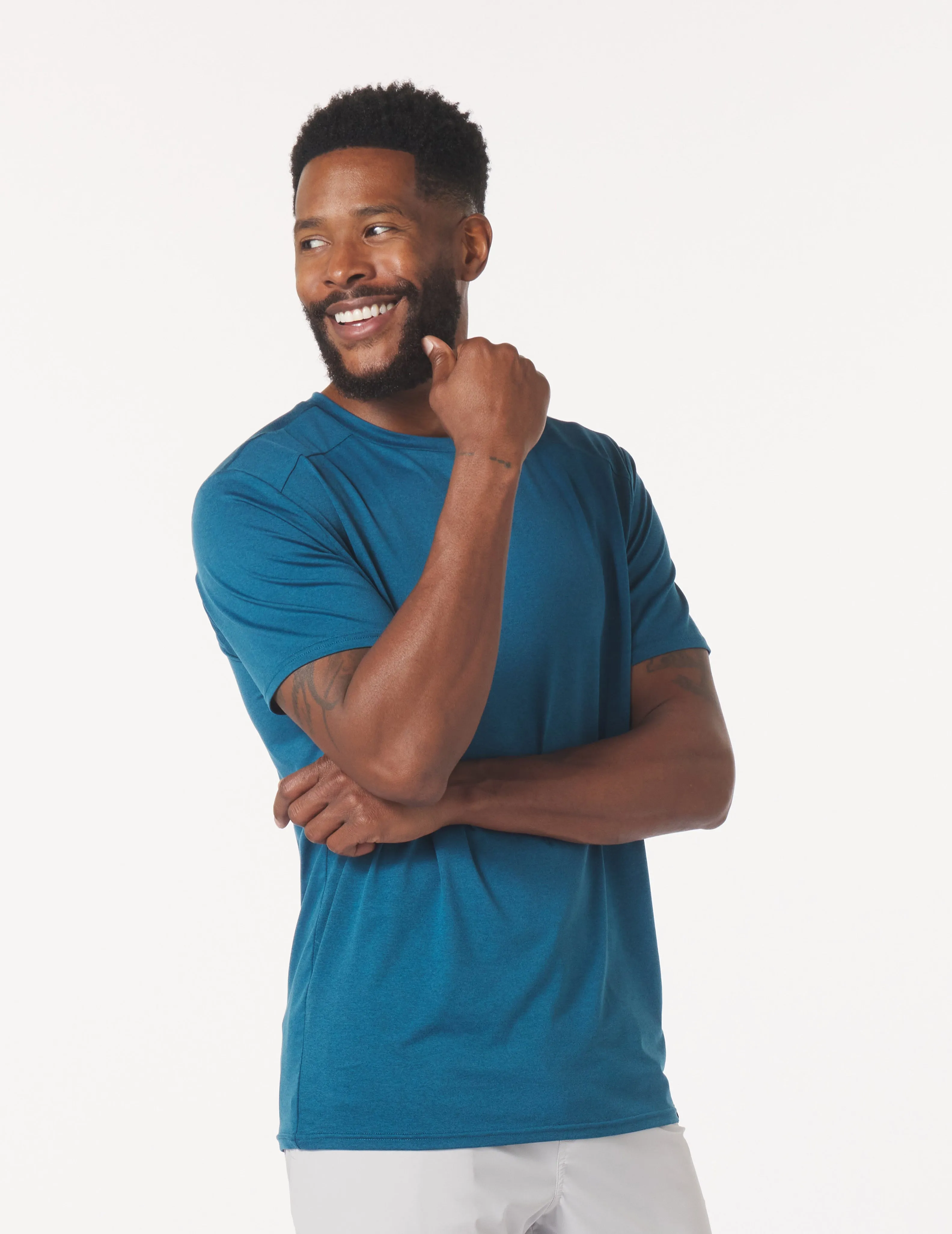 Salton Short Sleeve: Moroccan Blue Heather