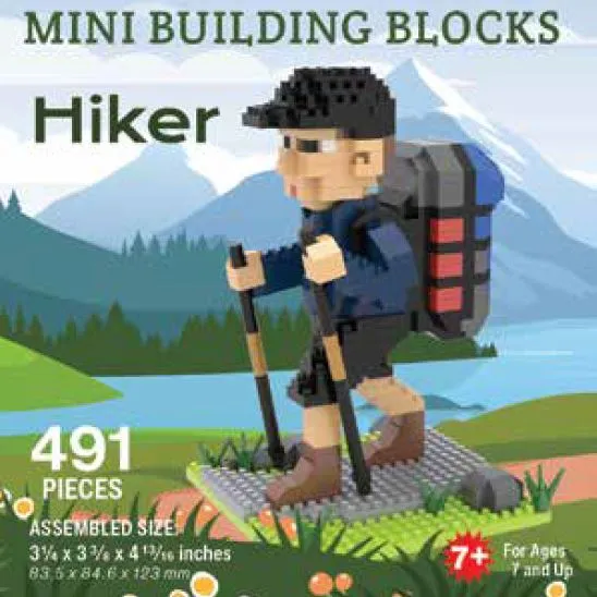 Souvenir Mini Building Blocks, Black Bear, Snowboarder, Skier, Camper, Big Foot & More