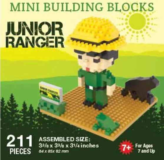 Souvenir Mini Building Blocks, Black Bear, Snowboarder, Skier, Camper, Big Foot & More