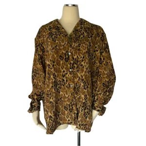 Vintage Alia Leopard Print Blouse