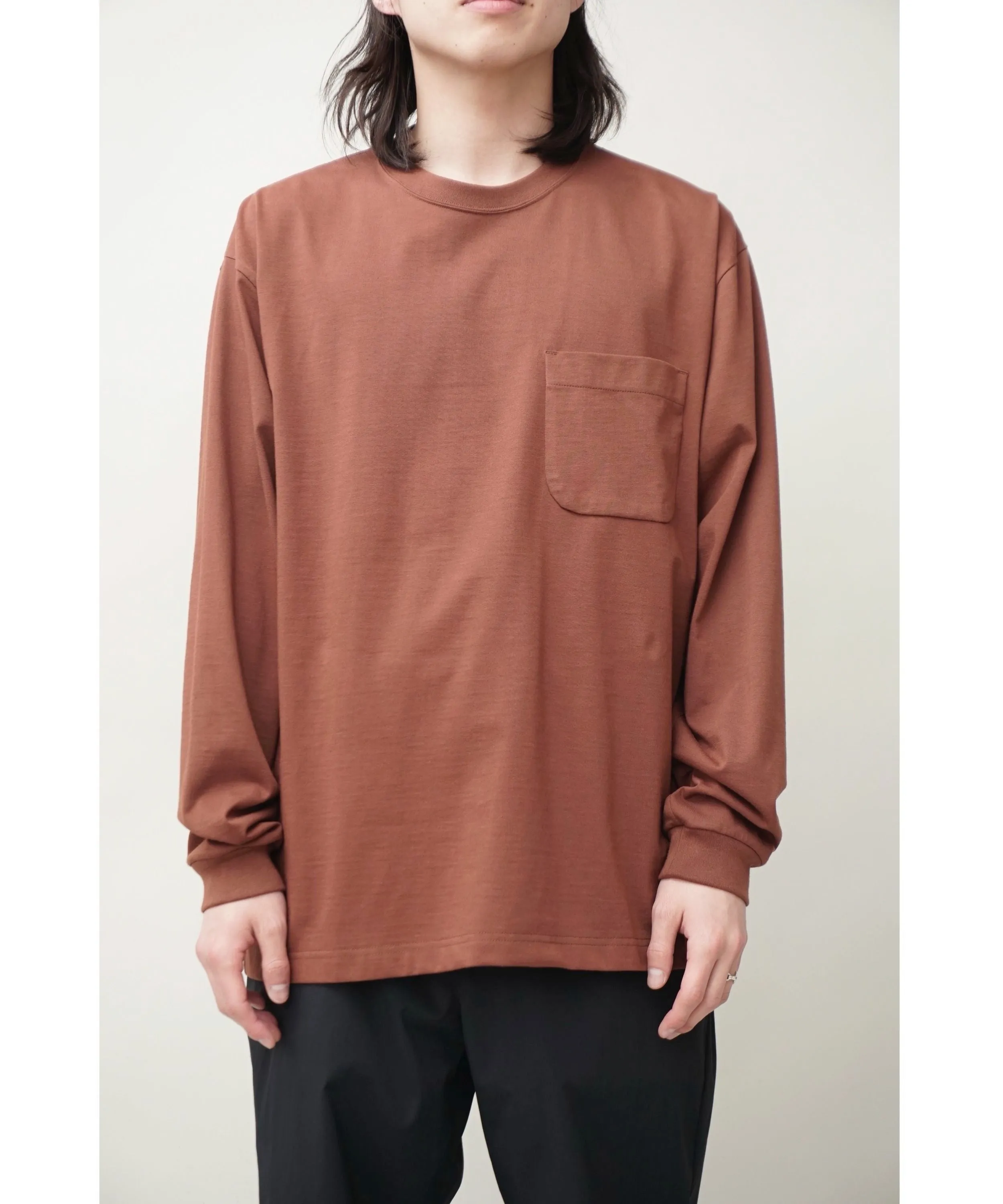 YAAH L/S T-SHIRT "BROWN"