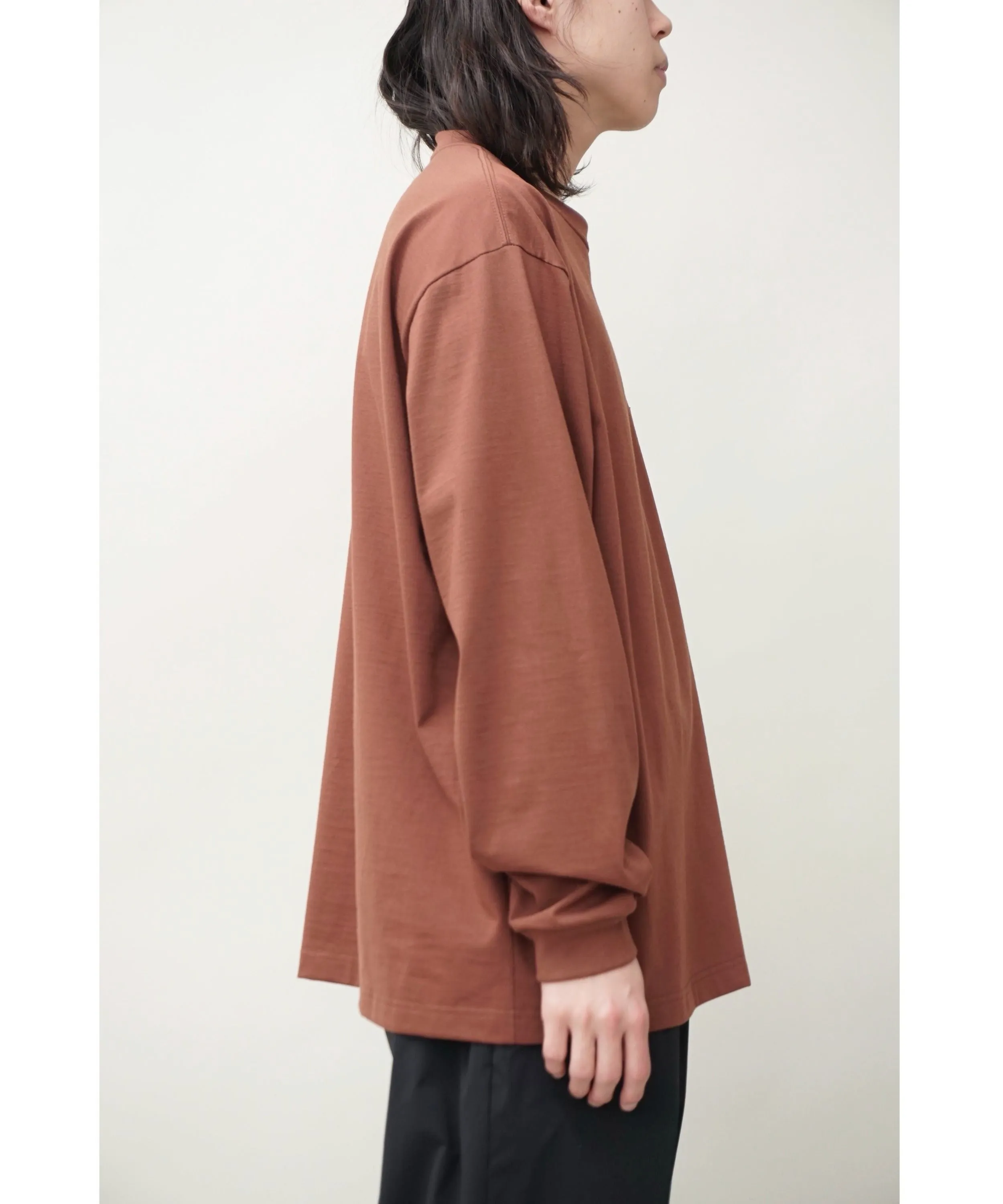 YAAH L/S T-SHIRT "BROWN"